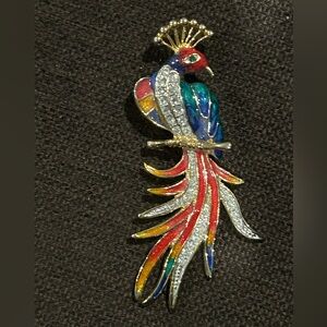 Colorful Bird Brooch